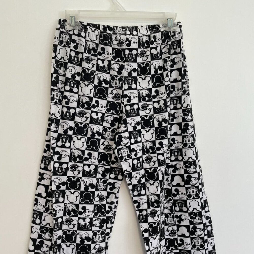 DISNEY x JERRY LEIGH Mickey Mouse Checker Print Lounge Pajama Pant Checkered JRS - Picture 14 of 16